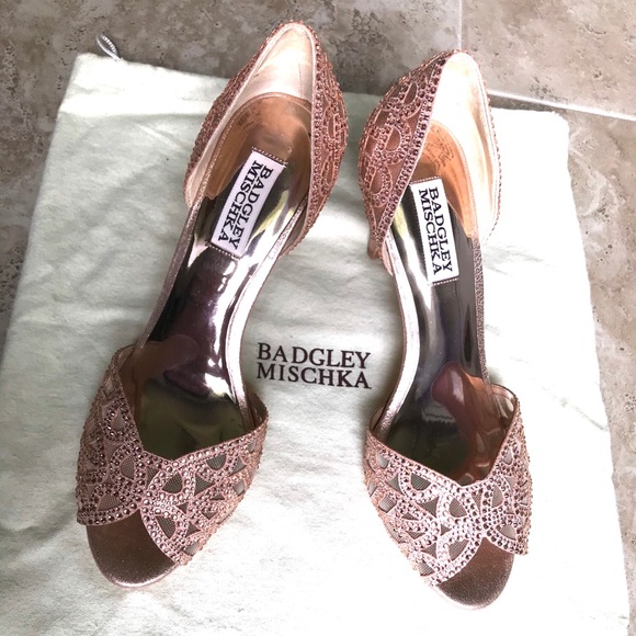 BADGLEY MISCHKA Harris Peep Toe Pump Size 7.5 - Picture 2 of 11